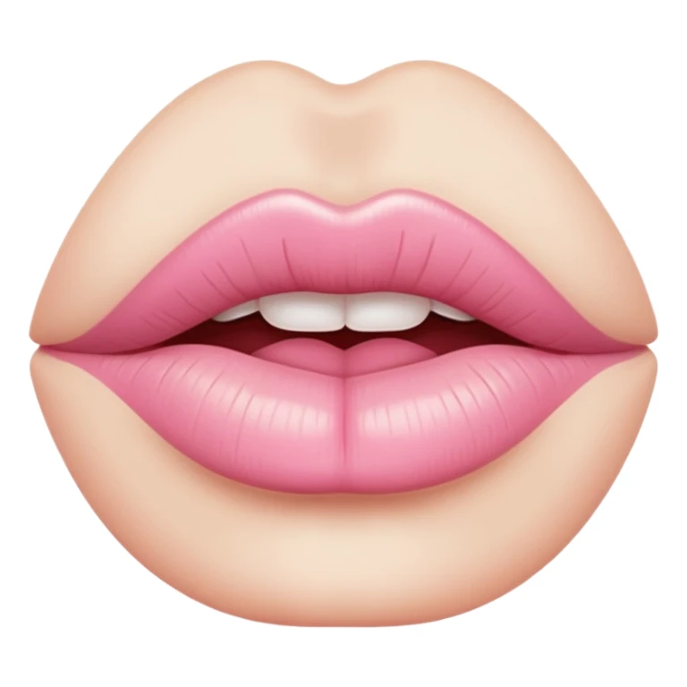 lips with light pink lipstick, iPhone style sticker