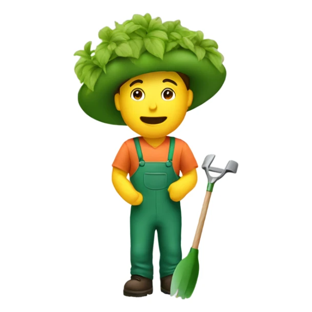 gardener with his head out the car sticker