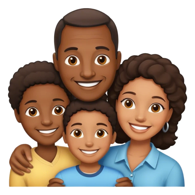 African American Family sticker