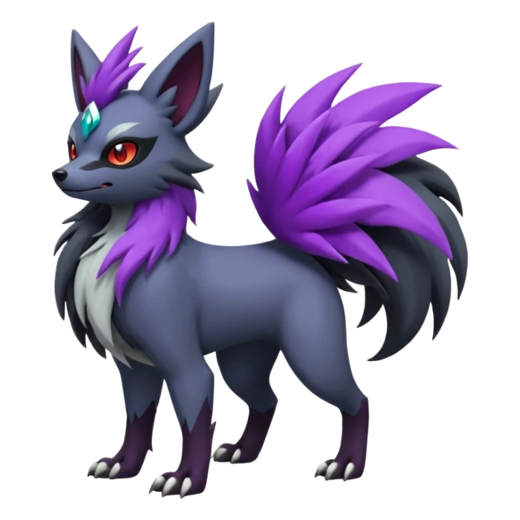 Mightyena-Zorua-Silvally-Fakémon-hybrid-creature (full body)  sticker