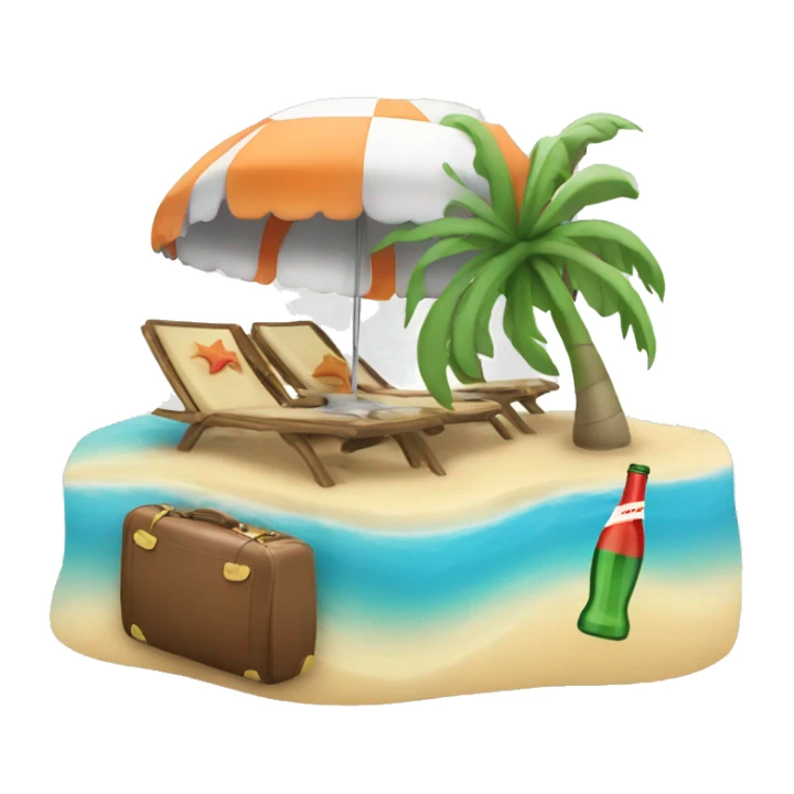 a emoji for enjoy a vacation with the "enjoy" word sticker