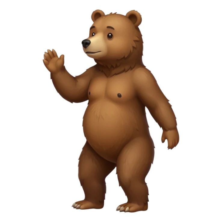 Un oso parado en 2 patas de lado sticker