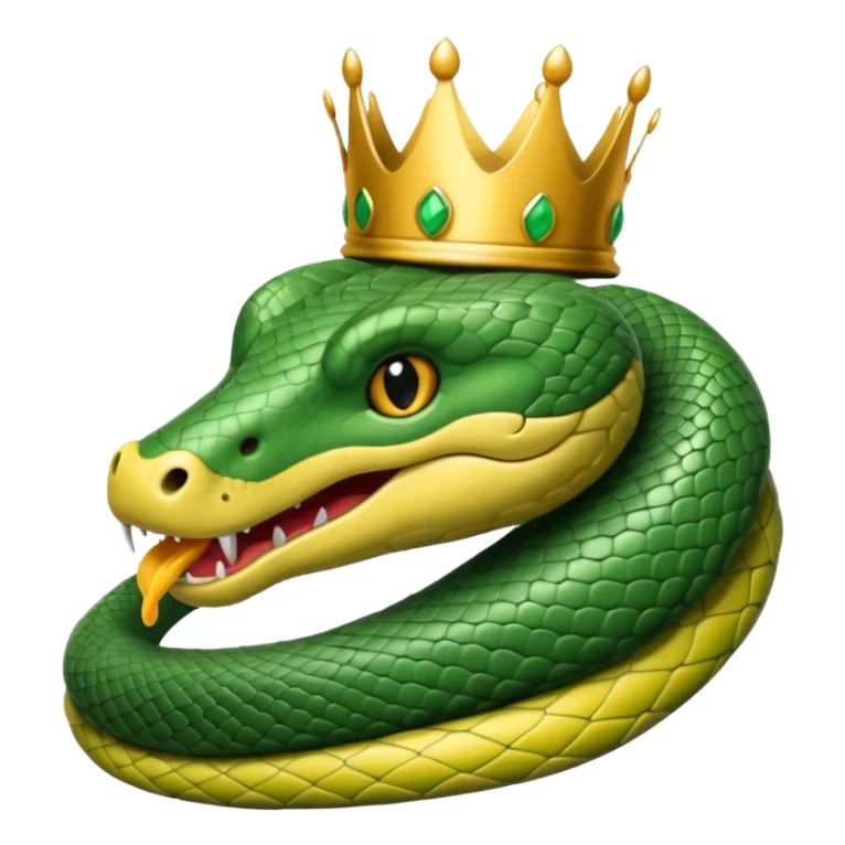 Serpiente con una corona en la cabeza sticker
