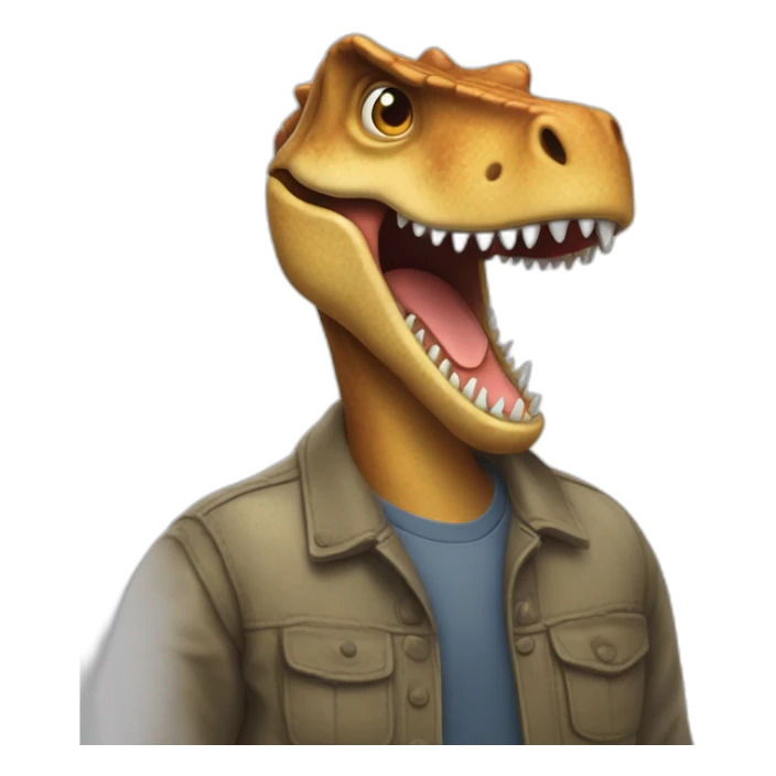 La tête d'un dinosaures qui rigole sticker