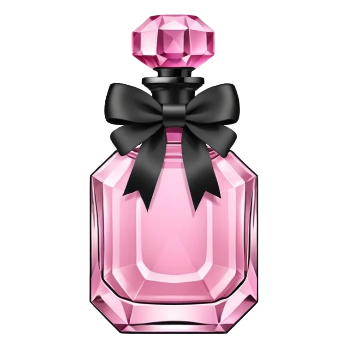 Iplight pink crystal perfume bottle with black ribbon display sticker