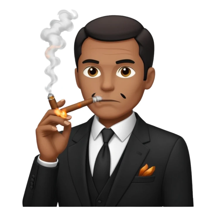 Style Birthday Photoshoot man in black smoking sticker