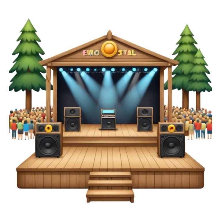 stage at the music festival sticker