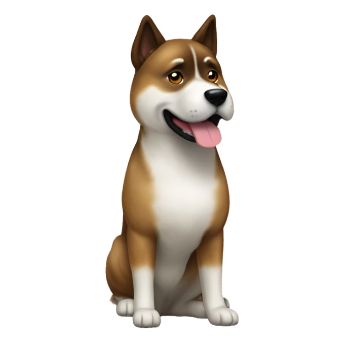 Fully Brindle Akita Inu skinny with no white sticker