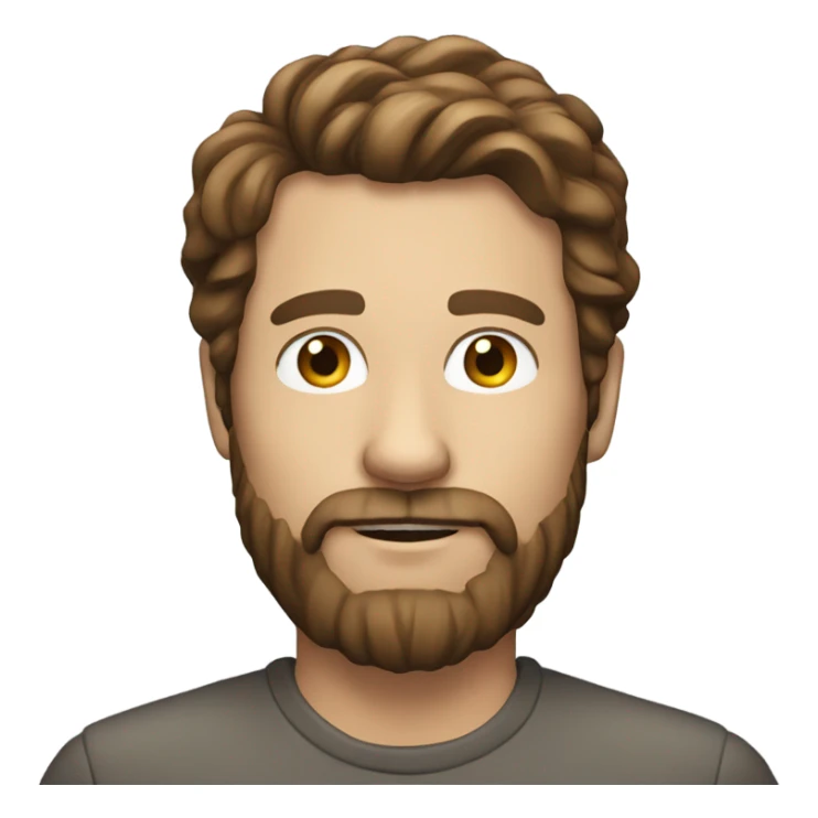 A 40 years old man with Brown hair and beard sticker