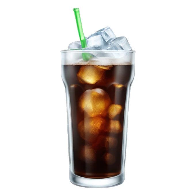 Tall glass of cola zero with ice Cubus sticker