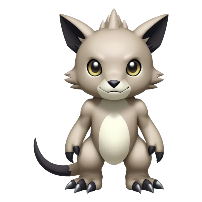 cute dark kawaii cool edgy Digimon-Fakemon-animal full body sticker