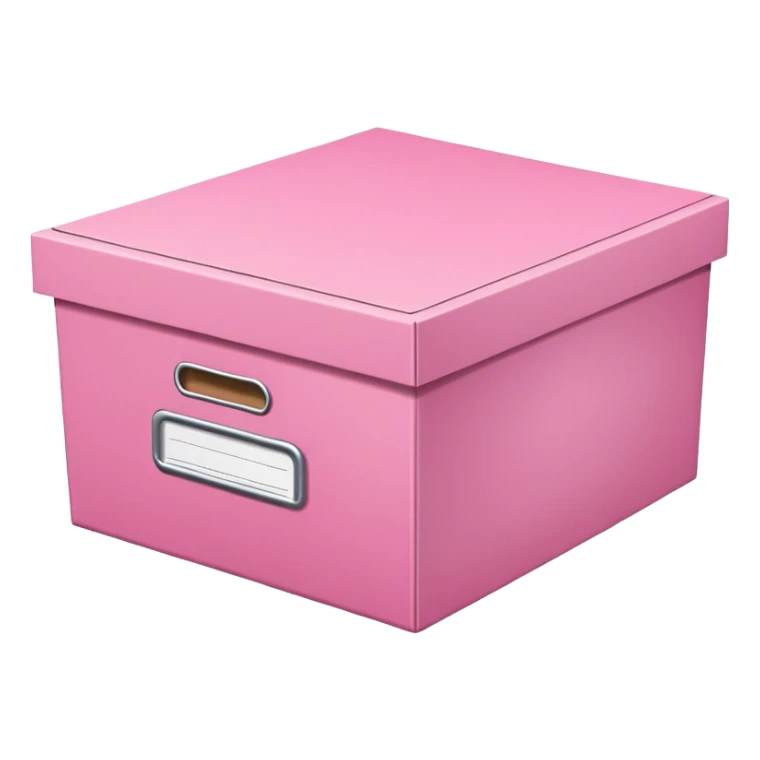 Pink file storage box sticker