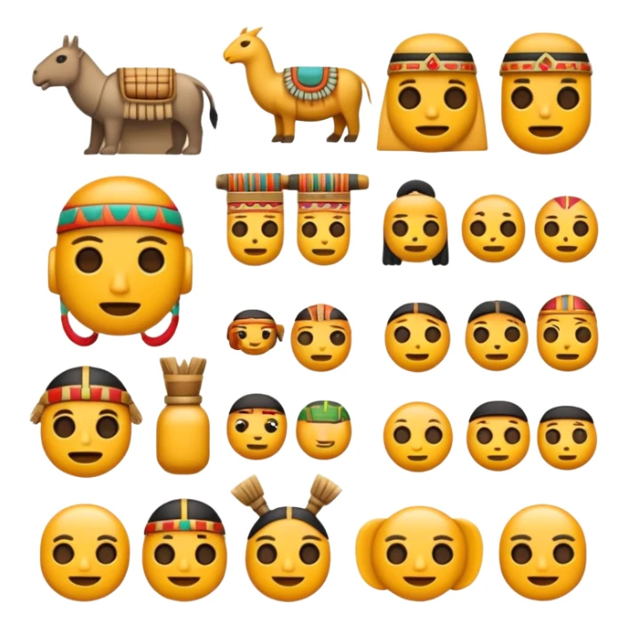 crea emojins de la prehistoria inca sticker