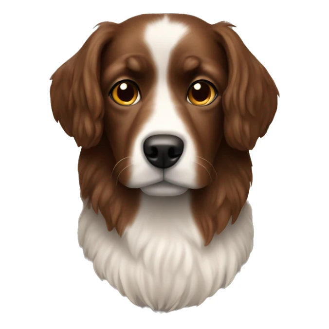 realistic brown hair dog sticker