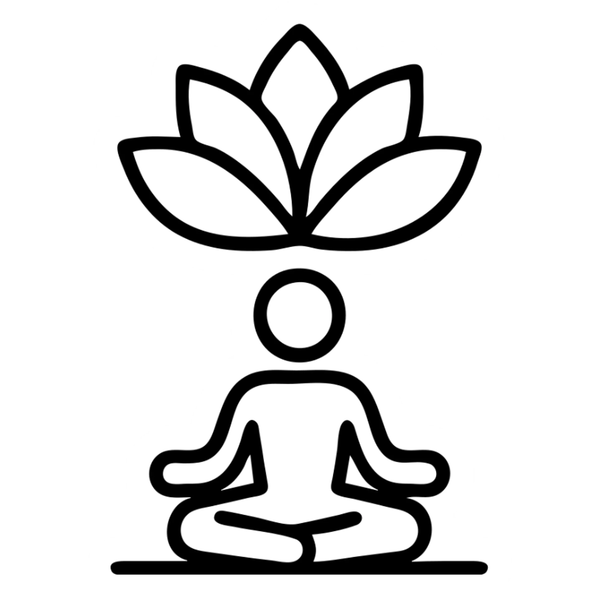 icon on the theme of yoga succulent classes.  sticker
