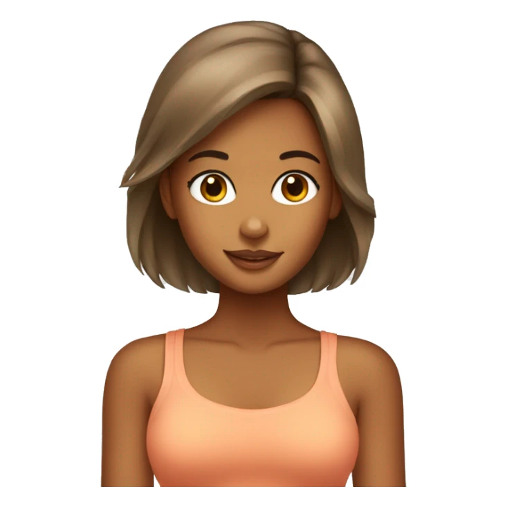 Young tanned girl with Pomeranian sticker