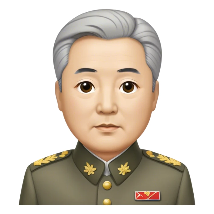 Grey haired general Kim il sung wearing mao suit sticker