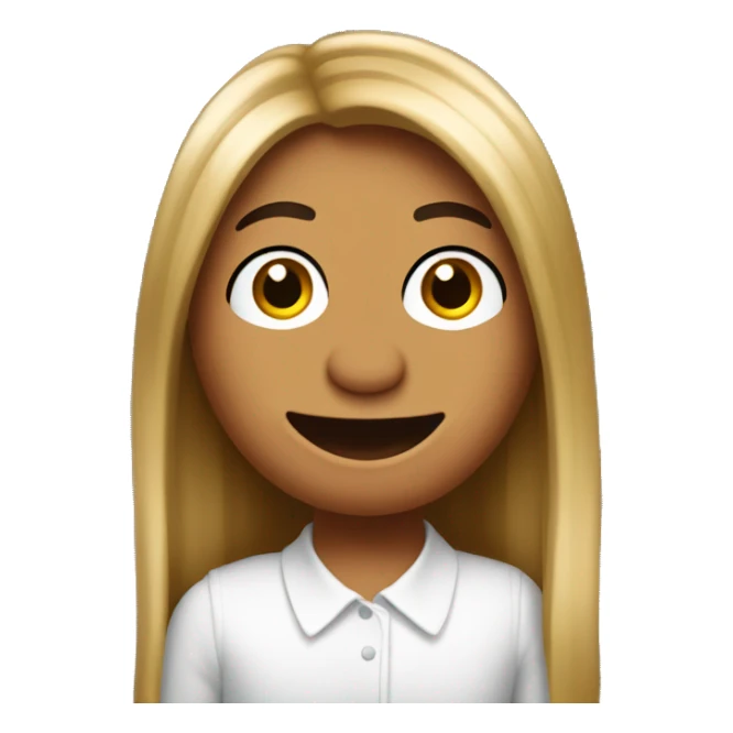 muppet feeling good with long straight dark blonde hair sticker