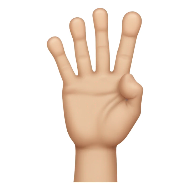 index and middle finger crossing with the ring finger down sticker