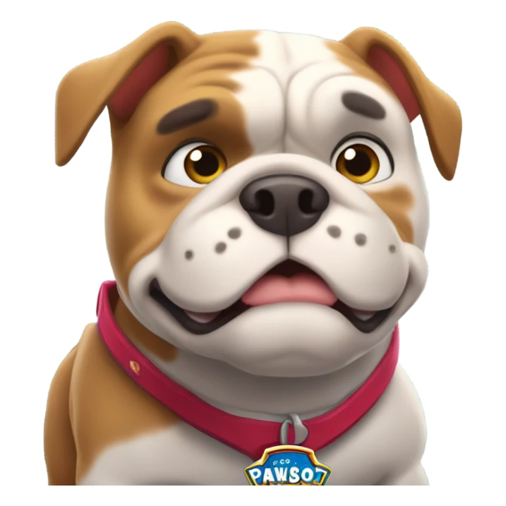 paw patrol bulldog sticker