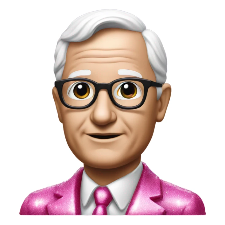 Pink ombre harry s Truman statue with glitter  sticker