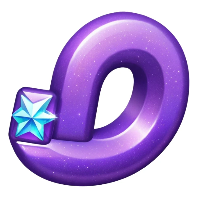 Purple Glitter Symbol of Manager sticker