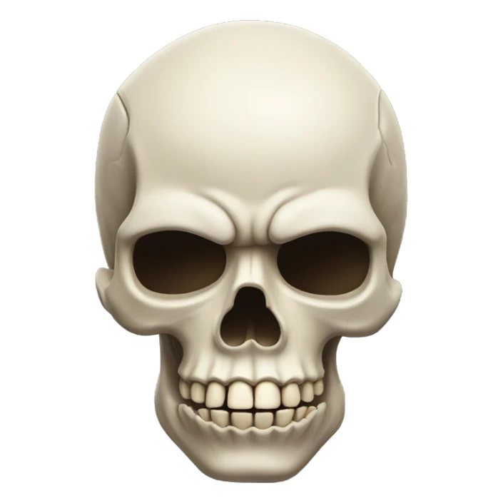 super super super realistic skull emoji with eyes and its turned to the side sticker