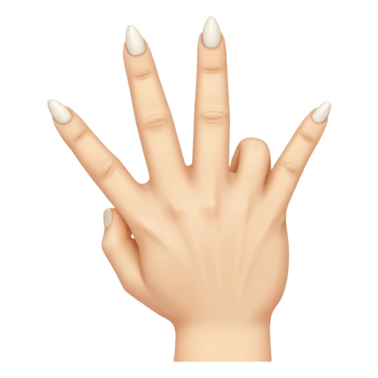 a hand but the middle finger and ring finger is twisted sticker