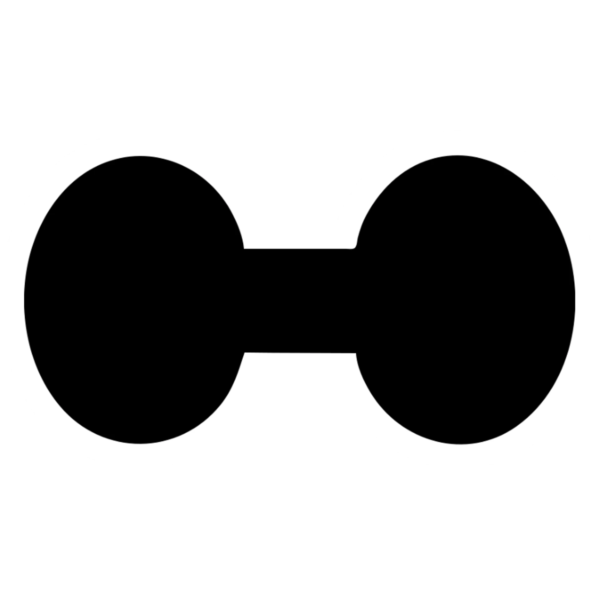 Pod Duang (bullet money), ancient Thai currency, silver, rounded barbell shape, simple flat icon style sticker