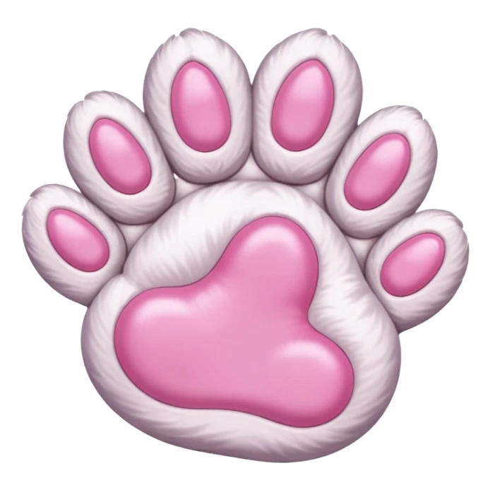 cat paw, cute feline foot with pink paw pads sticker