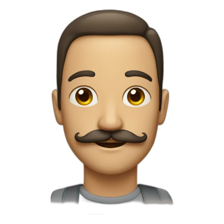 Homme avec une moustache carre sticker