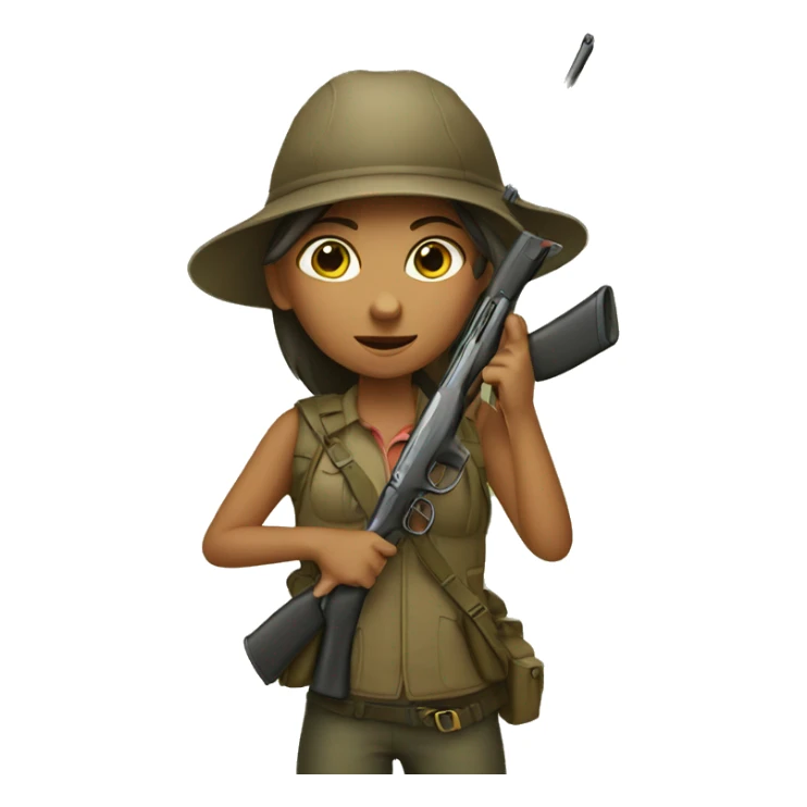 Girl hunting sticker