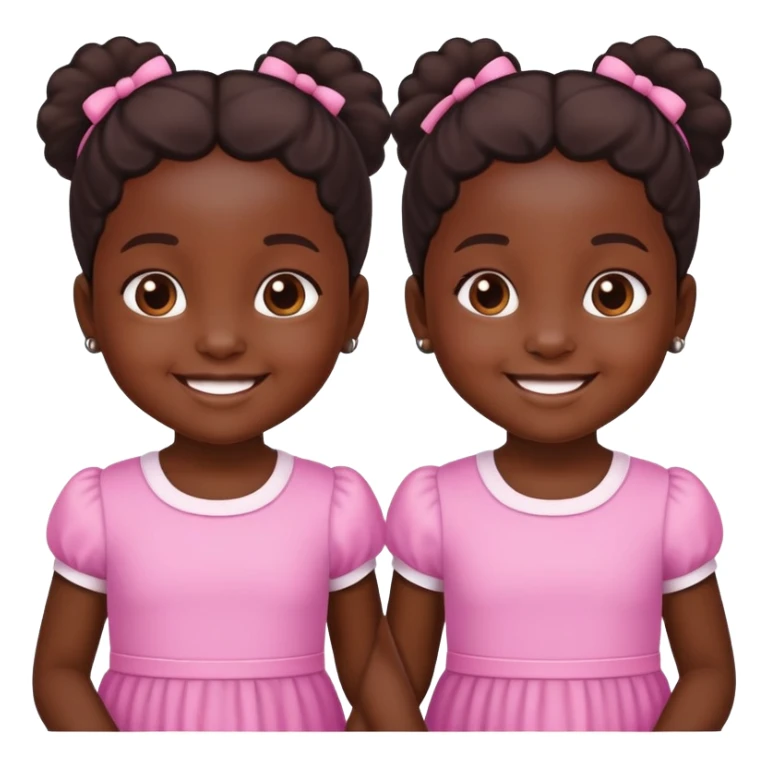 identical darkskin twin girls toddlers sticker
