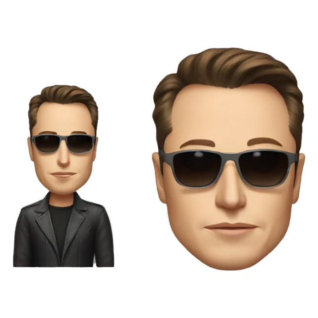elon musk with sunglasses sticker