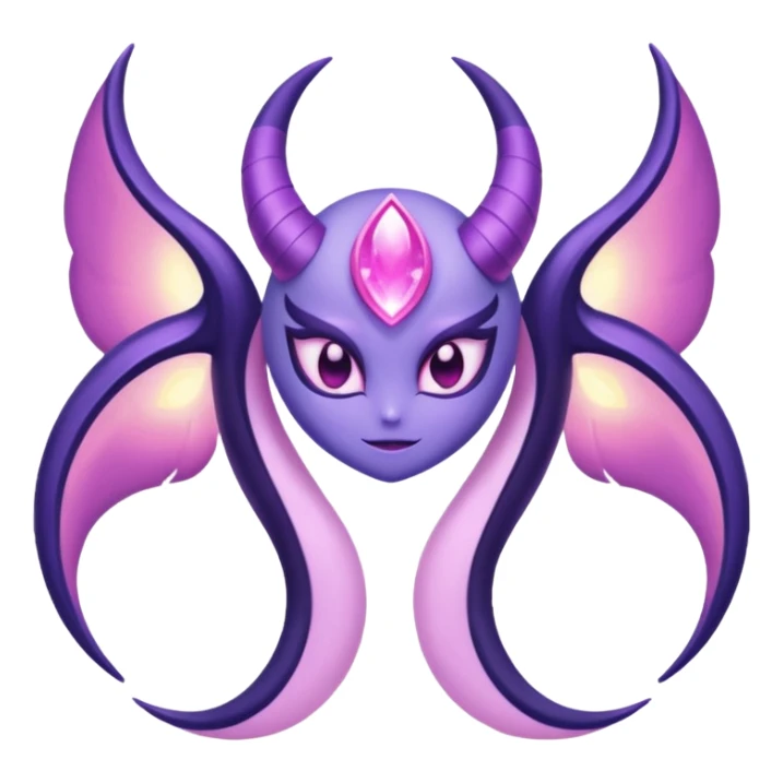 Pokemon legendary purple and pink lunala sticker
