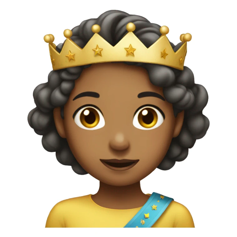 girl with birthday sash and crown sticker