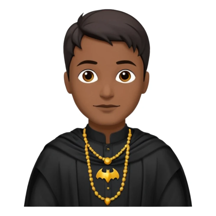 Batman wearing kurta shalwar black ND shawl  sticker