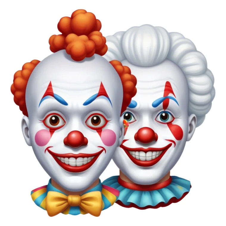 Hayes and I as clowns sticker