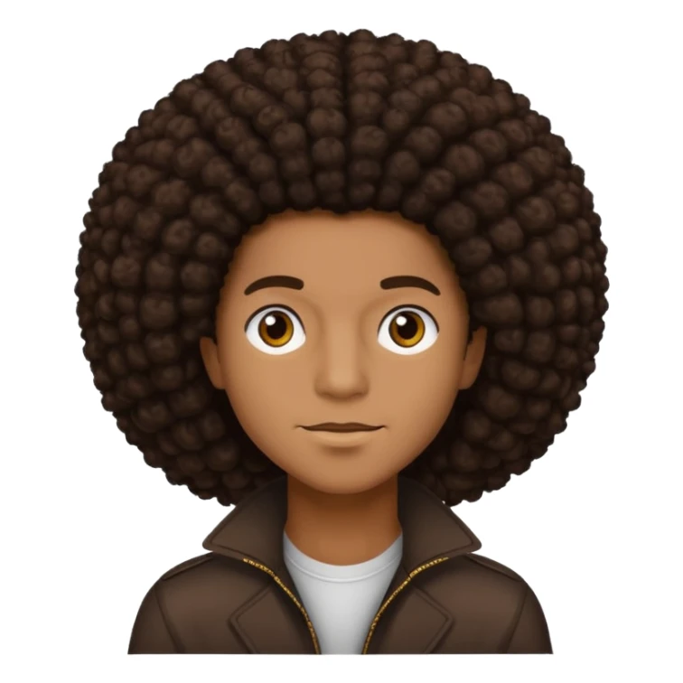 Princeton Perez from Mindless Behavior with long dark brown afro hair  sticker