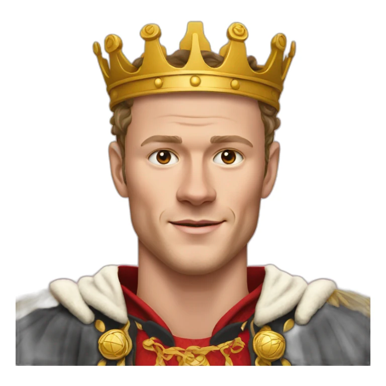 Jonathan Toews as a king with a royal robe on sticker