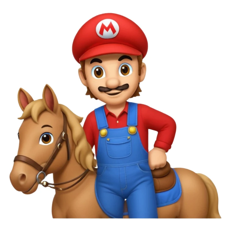Super Mario Hiding into the horse  sticker