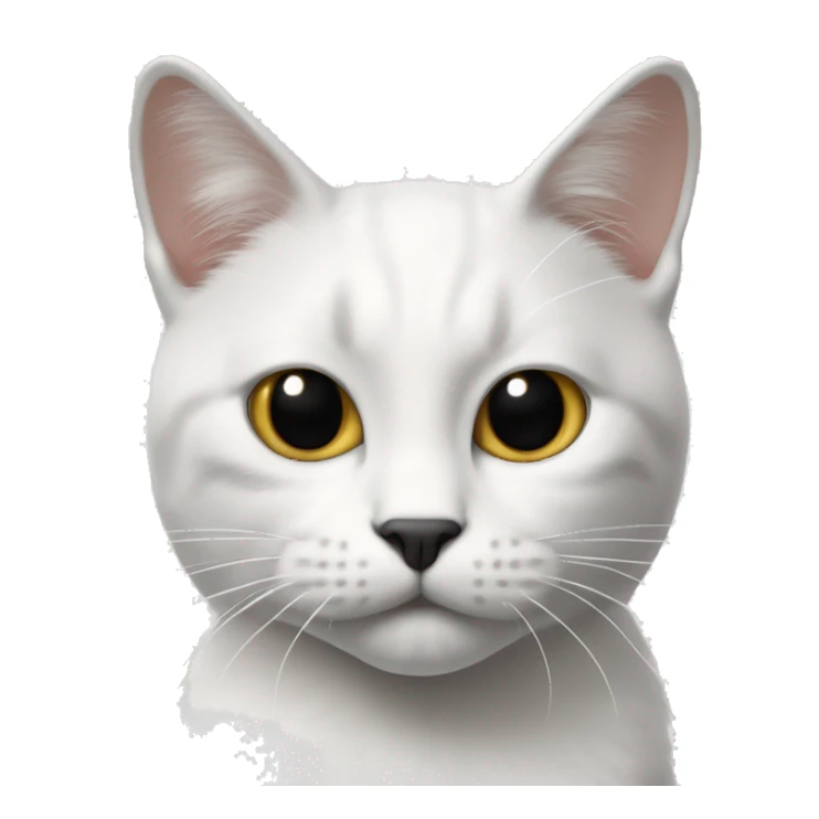 Un gato blanco con manchas negras que tenga sombr sticker
