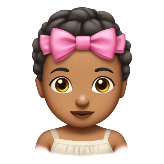 Mexican baby with pink bow headband sticker