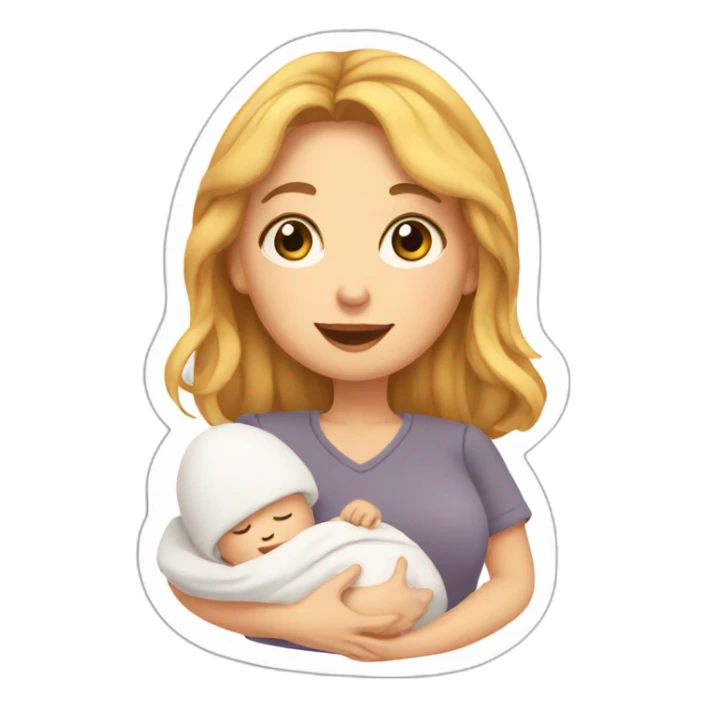 alice thevenet having a baby sticker