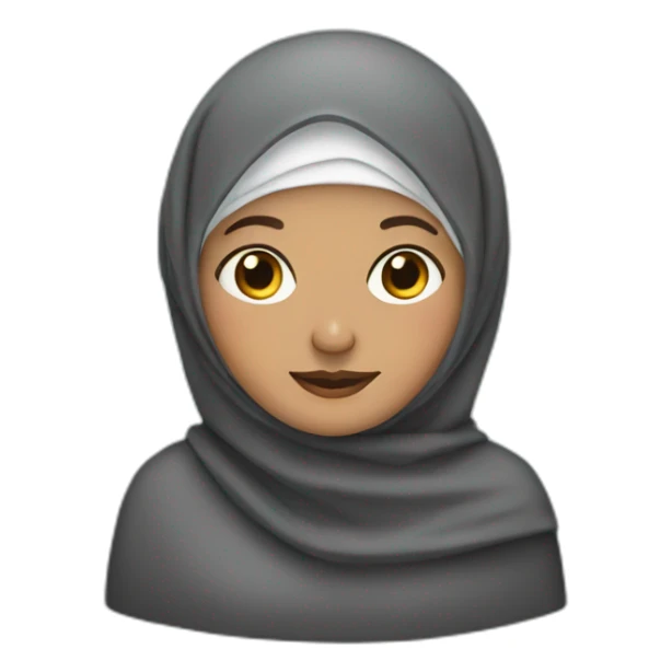 grandma in a hijab and mostash sticker