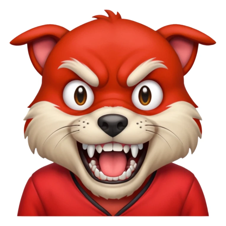 make one sad make one happy and make one mad a dog with red clothers sticker