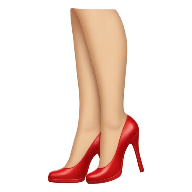 Red Chanel shoes on feet sticker