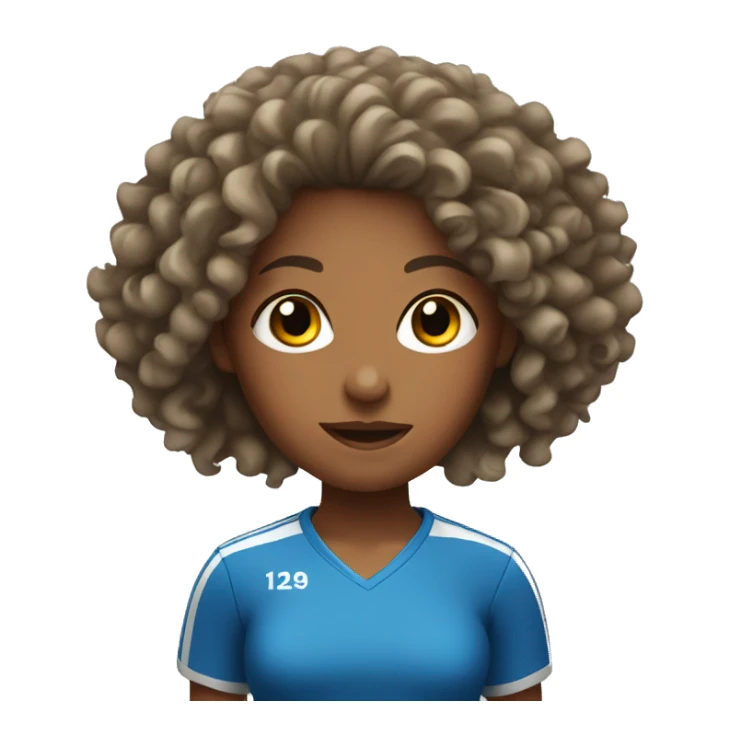 Handball Girl with curly hair  sticker