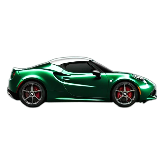 British racing green Alfa Romeo 4C 3/4 sticker