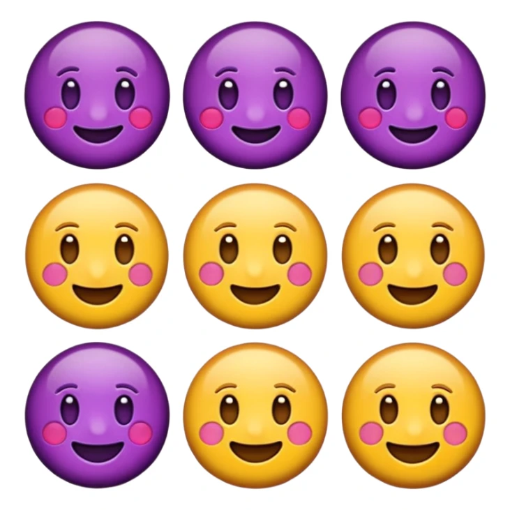 Haz unos emojis morados pasteles coquette sticker